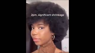 Watch Shrinkage Do It's Work😱👀 #naturalhair #4c #shrinkage