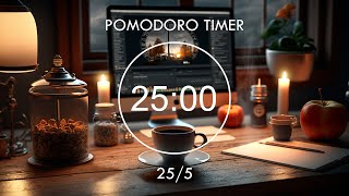 25/5 Pomodoro Timer • Lofi Music Helps To Focus On Studying • 4 x 25 min • Focus Station