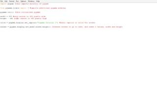 Pygame- Tutorial 1- Basic Window