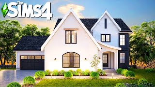 LARGE FAMILY TRANSITIONAL HOME: Curb Appeal Recreation ~ Sims 4 Speed Build (No CC)