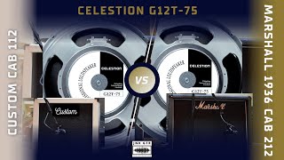 MARSHALL 1936 212 CAB VS CUSTOM OPEN BACK 112 CAB - CELESTION G12T-75