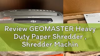 Review GEOMASTER Heavy Duty Paper Shredder , Shredder Machine  10 Sheets (Cross Cut  ) - 5 years wa