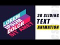 3D Sliding Text Animation using CSS - CSS Art