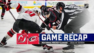 Devils @ Hurricanes 1/25 | NHL Highlights 2024