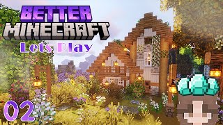 Building a trading post + We found DIAMONDS!! 💎┊Better Minecraft Let's Play┊EP. 02