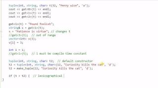 C++ 11 Library: Tuple