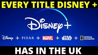 EVERY TITLE DISNEY + HAS IN THE UK (March 2020)