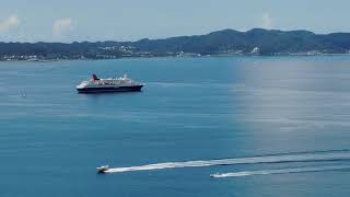 館山市 鏡ケ浦 にっぽん丸 空撮