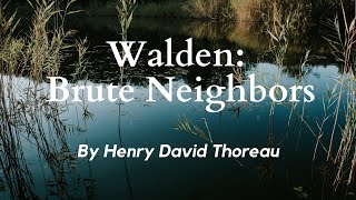 Brute Neighbors from Walden by Henry David Thoreau: English Audiobook with Classic Text on Screen