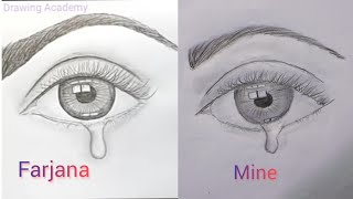 Recreation of Farjana drawing Academy | How to draw a realistic eye | Easy drawing by Faiza