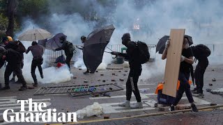 Hong Kong protesters escape through sewers in attempt to leave university