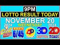 Lotto Result Today 9pm November 20 2024 PCSO