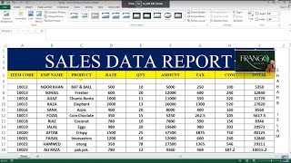 HOW TO MAKE SALES REPORT IN EXCEL # 26