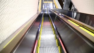 【三菱製】神戸電鉄鈴蘭台駅ホーム　降りエスカレーター