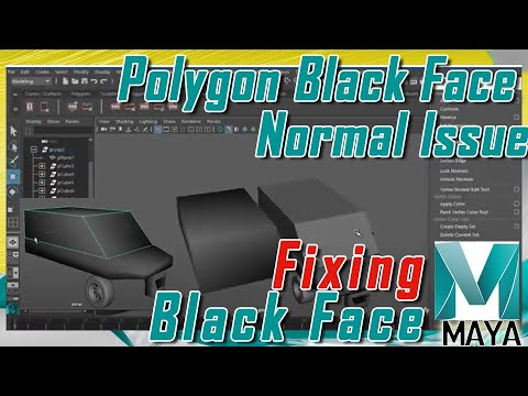 Polygon Black Face Problem In Maya Fixing Black Face Normals Fixing