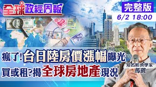 【全球政經周報】房價漲幅132%全球第一!為何近15年台灣驚驚漲 房貸佔收入比!中港壓力比台韓高? 中古屋首季房價年增1成創高!囤房稅2.0影響是?20240602 @中天財經頻道CtiFinance