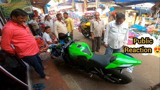 Zx10r Public Reaction In Market 😍 || Superbike Reaction In India