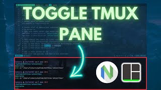 கீழே (அல்லது வலது) Tmux பேனில் நியோவிம் டோக்கிள் டெர்மினல்