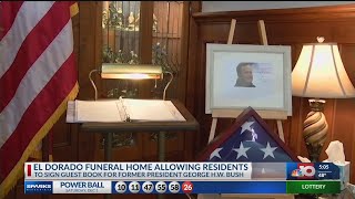 El Dorado funeral home allowing residents to sign guest book for Former President George H.W. Bush
