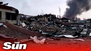 Russia airstrike hits just 12 miles from Nato border killing 35 in Ukraine