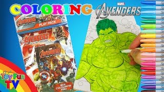 Avengers The Hulk Coloring Color Book Activity Pack Opening Colour ToyfunTV