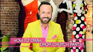 How To Draw Drop Crotch Pants