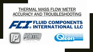 Thermal Mass Flow Meter Accuracy and Troubleshooting - FCI Webinar