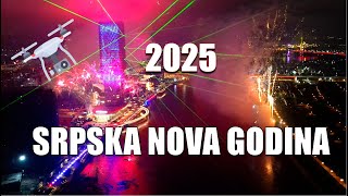 Srpska Nova godina 2025: Beograd vatromet - Drone video 4K | Ortrodox New Year's 2025 Belgrade