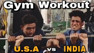 Gym workout in USA vs india | Round2hell | R2H