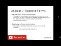 Angular 7 -  Model driven Form (Reactive form)