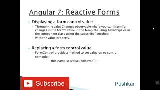 Angular 7 - Model driven Form (Reactive form)