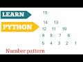Number pattern program  python | pyramid pattern  python |