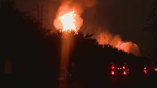 Massive pipeline fire still burning in Texas