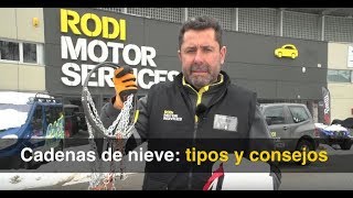 Cadenas de nieve: tipos y consejos