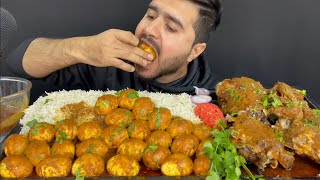 ASMR; Eating Spicy Eggs Curry+Spicy Mutton Curry with Rice+Extra Gravy ｜｜ Real MukbangNo Talking