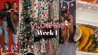 VLOGMAS WEEK 1☃️ Decorating Room For Christmas, Matching Pj's, Bestie Photoshoot||ThatGurlGabrielle