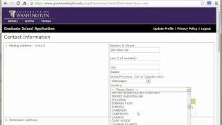 UW College of Education Online Application Demo Part 1 Setting up your Application Profile