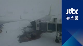 사흘째 눈에 항공기 결항·지연…제주공항 '뜬눈' 예고