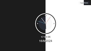Build Analog & Digital Clock with Theme Toggle | HTML, CSS, and JavaScript Tutorial