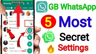 GB Whatsapp Top 5 Most Secret Setting & Feature in Hindi 2022 ||GB Whatsapp New Hidden Settings 2022