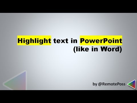 How to highlight text in PowerPoint (like in Word) when you make your slides How to highlight text in PowerPoint (like in Word) when you make your slides