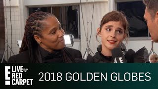 Emma Watson Attends Golden Globes With Imkaan Activist | E! Red Carpet & Award Shows