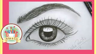 Como desenhar um olho realista com lápis passo a passo