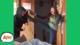 So SCARED She Actually KICKED Him! 😂  | Funniest Pranks | AFV 2021