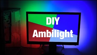 Arduino Based DIY Ambilight System For PC Using WS2812B LED's