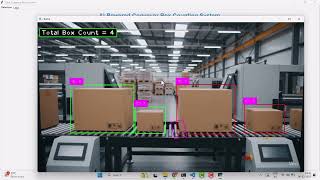 Conveyor Box Counting System | Real-Time Object Detection & Counting Using AI | YOLOv11 + Python