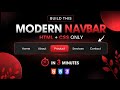 Build This Modern Navbar in Just 3 Minutes! | HTML + CSS Only