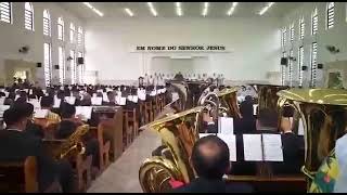 Ensaio regional CCB - orquestra tocando na comunhão Hino 22 \