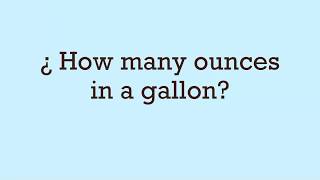 How many ounces in a gallon? 128 fluid ounces in a gallon.