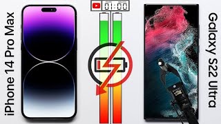 iphone 14 pro Max vs Samsung s22 ultra battery drain test | 🤯 and iphone wins #iphone #shorts